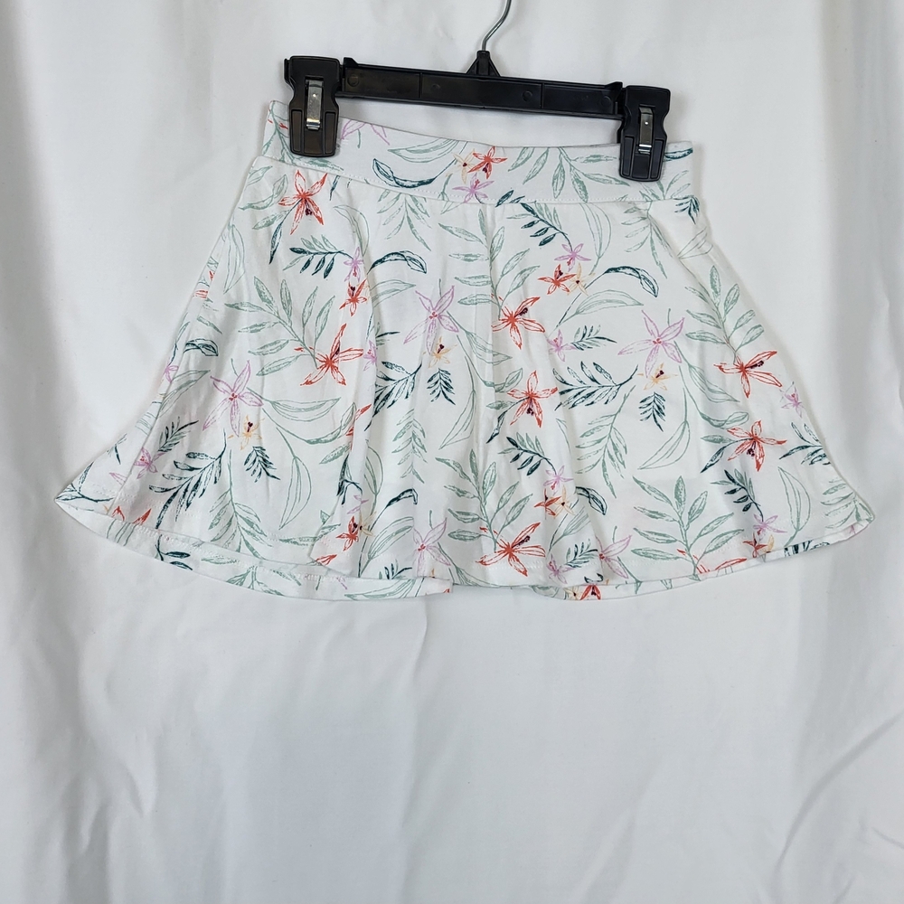 Old Navy Girls White Tropical Floral Print Cotton Casual Toddler Skort Sz 5T New